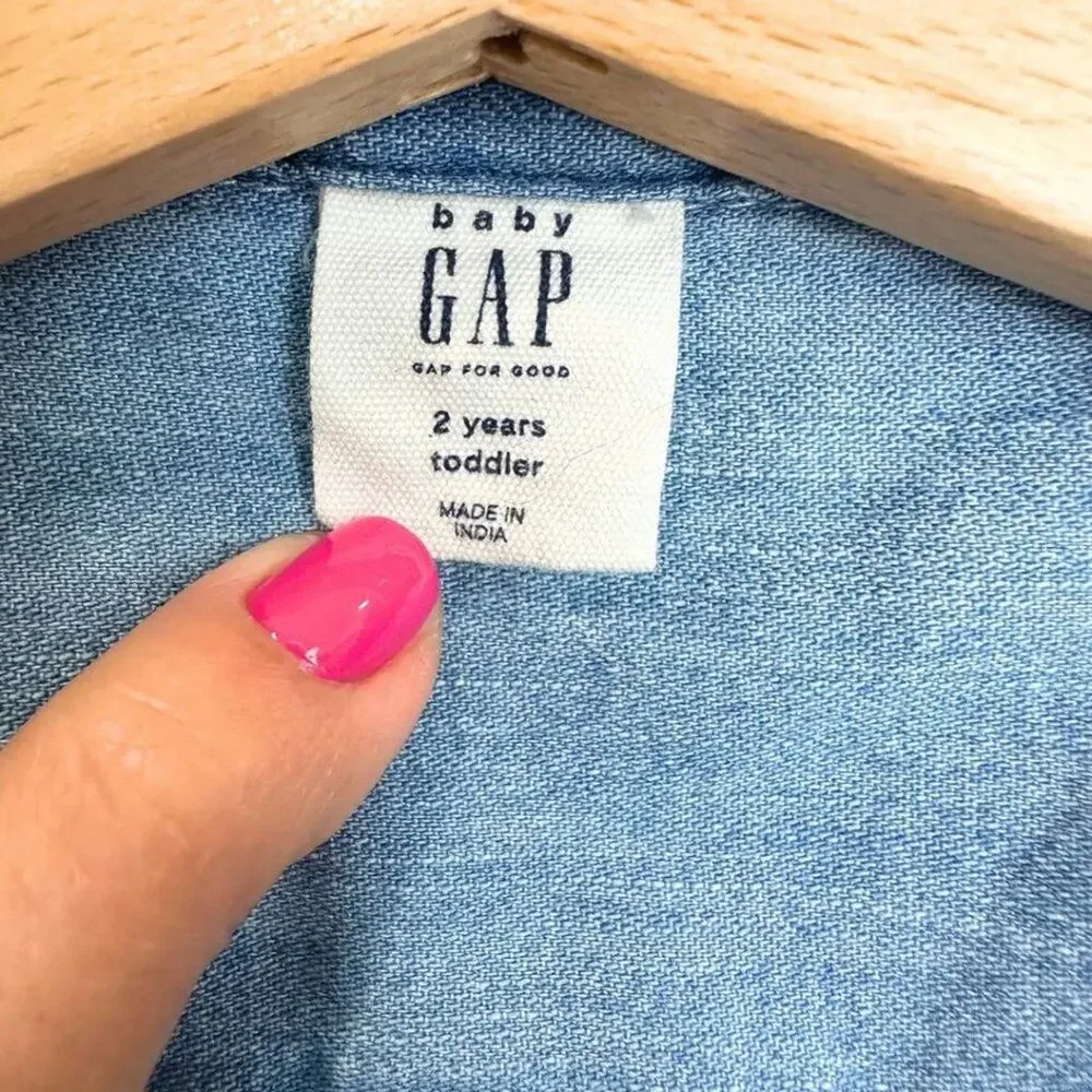 Gap Button Down Light Denim Shirt 2T